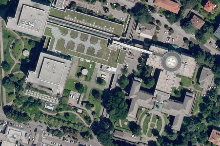 Das Krankenhausgelände in Meran (Quelle: Geobrowser Maps)