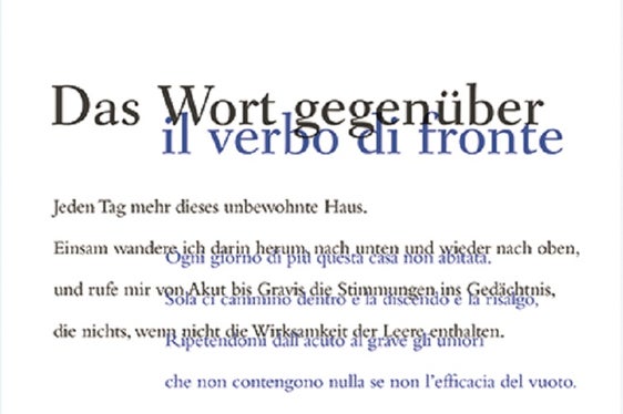 “Das Wort gegenüber” (Il verbo di fronte) al centro di una lettura con conversazione il 15 ottobre alla Biblioteca provinciale Teßmann. (Fonte: Biblioteca provinciale Dr. Friedrich Teßmann)