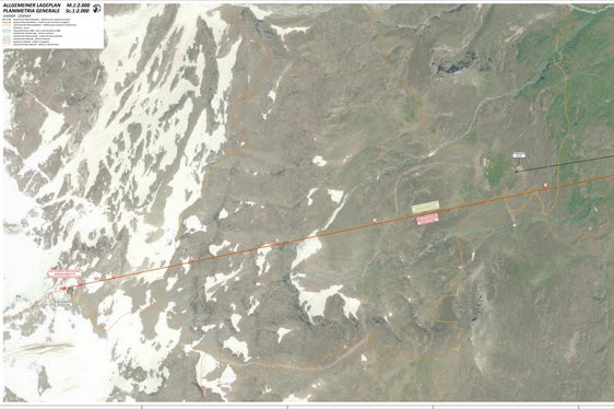 Le nuove teleferiche seguiranno lo stesso tracciato delle linee esistenti, mantenendo sostanzialmente la posizione attuale dei sostegni. Qui l'attuale teleferica del Rifugio Plan e il progetto. (Foto: ASP/Dipartimento Opere pubbliche)