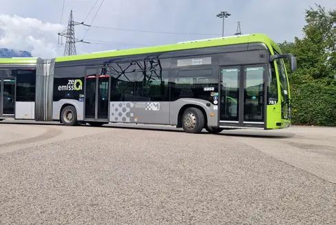 Già ad oggi circa il 10% della flotta di autobus di Sasa SpA è composta da mezzi a zero emissioni, numero in continua crescita. (Foto: USP/Sasa)