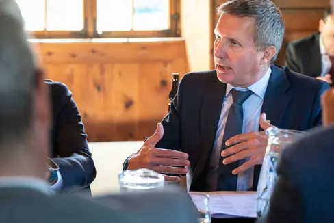 In occasione dell'incontro odierno tra la Giunta provinciale con le rappresentanti e rappresentanti della Comunità Salto-Sciliar, l'assessore provinciale Luis Walcher ha sottolineato l'importanza del tema della viabilità rurale. (Foto: USP/Fabio Brucculeri)