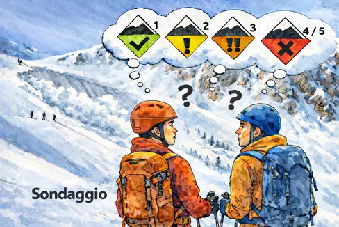 Come è possibile aumentare la comprensibilità e, con essa, l’efficacia della scala di pericolo valanghe? I Servizi Europei di Previsione valanghe, e quindi anche il Servizio Prevenzione Valanghe dell’Ufficio Meteorologia e Prevenzione valanghe dell’Agenzia per la Protezione civile, invitano a partecipare ad un sondaggio. (Nell’immagine: ChatGPT, OpenAI).
