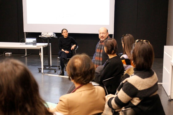Marie-Sophie Kammler (links) und Christian Kammler stellten das Netzwerk Kultur.Forscher! vor. (Foto: LPA/Verena Hilber)
