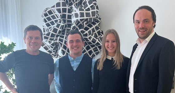 Antrittsbesuch der neuen Bauernjugend-Landesleitung: Landesrat Achammer (r.) und Amtsdirektor Pamer (l.) haben sich mit Landesleiterin Knottner und Landesobmann Peer über die Herausforderungen in der Jugendarbeit ausgetauscht. (Foto: LPA/René Ploner)