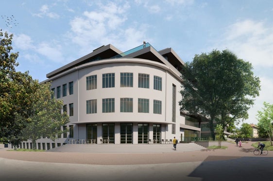 Con la consegna delle chiavi all'impresa CMB è stato ufficializzato l'avvio dei lavori per la realizzazione del Polo bibliotecario nel complesso Ex Pascoli a Bolzano. In seguito alla rimozione degli elementi non strutturali che precede la demolizione, a gennaio si procederà con l'installazione delle recinzioni e la definizione delle aree logistiche, dei percorsi di cantiere e dei campi base. Nell'immagine un rendering del progetto. (Foto: USP/Ripartizione Edilizia e Servizio tecnico)