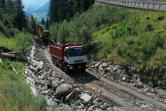 Das Rückhaltebecken wurde geräumt, damit es seine Funktion wieder ausüben kann. (Foto: LPA/Landesamt für Wildbach- und Lawinenverbauung Nord in der Agentur für Bevölkerungsschutz)