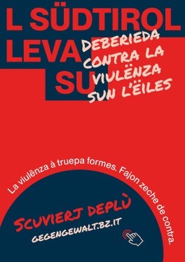 Das Plakat in ladinischer Sprache. (Quelle: Agentur für Presse und Kommunikation)