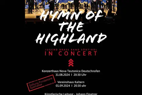 Jugend Brass Band Südtirol in concert: das Plakat (Quelle: LPA/Landesmusikschuldirektion)