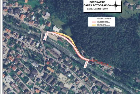 Die Fotokarte des Projekts in St. Moritzen in Sand in Taufers: Nun wurden für die Arbeiten ausgeschrieben. (Foto: LPA/Landesabteilung Tiefbau)