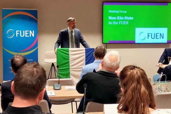 L'assessore provinciale all'Istruzione, Formazione e Cultura ladina Daniel Alfreider è dal 2016 vicepresidente della FUEN, l'Unione Federale delle Nazionalità Europee. (Foto: USP/Direzione Istruzione, Formazione e Cultura ladina)