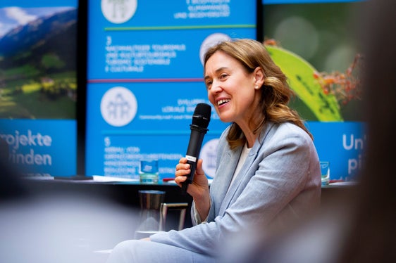 La direttrice della Ripartizione Europa della Provincia (autorità di gestione del programma Interreg Italia Austria 2021-27), Martha Gärber. (Foto: ASP/Fabio Brucculeri)