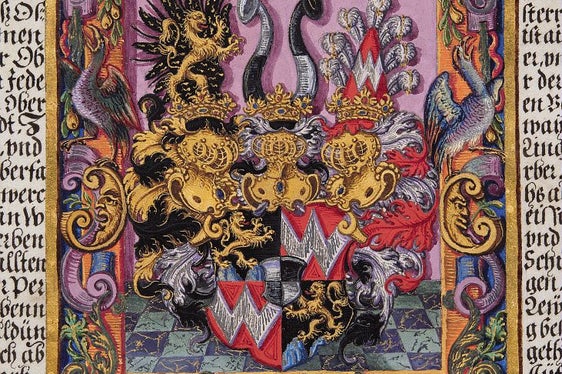 Die Spuren der Adelsfamilie Welsperg finden sich nicht nur im Hochpustertal, sondern auch weit über Tirol hinaus. Im Bild eine Miniatur aus dem Wappenbrief für Christoph von Welsperg (1570). (Foto: Landesdenkmalamt)