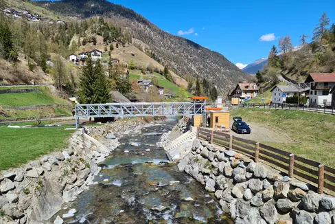 La nuova stazione idrometrica a Ponte Stelvio rappresenta una struttura all'avanguardia. (Foto: ASP/Ufficio Idrologia e dighe)