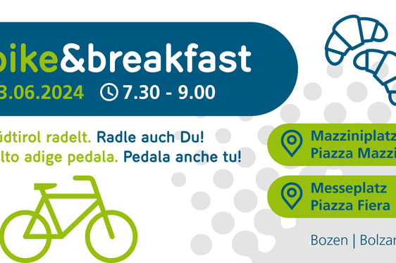 Wer am Montag, 3. Juni, zwischen 7.30 und 9 Uhr mit dem Fahrrad am Bozner Mazziniplatz und Messeplatz vorbeifährt, den erwartet eine süße Überraschung. (Grafik: Sta)