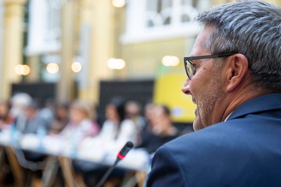 LH Arno Kompatscher: Angesichts des Weltgeschehens stellt die Programmplanung 2021-27 eine große Herausforderung für alle dar. (Foto: LPA/Fabio Brucculeri)