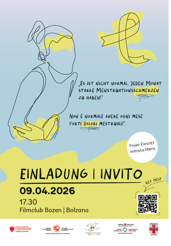 Sopportare forti dolori ogni mese non è normale: è quanto sottolinea la campagna di sensibilizzazione sull’endometriosi. Il 9 aprile si terrà a Bolzano una serata cinematografica dedicata a questo tema. (Fonte: USP/Servizio donna)