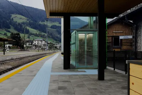 Zu den zentralen Maßnahmen des Abkommens zählen erhöhte Bahnsteige, die einen barrierefreien Zugang zu den Zügen ermöglichen. (Rendering: Gruppo FS)