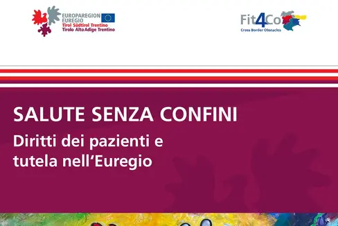 Copertina della brochure “Salute senza confini” (Foto: Euregio)
