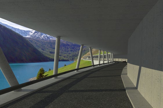 Eine 325 Meter lange neue Schutzgalerie in Vernagt soll die Erreichbarkeit des Tals verbessern. (Foto: LPA/Landesabteilung Tiefbau)