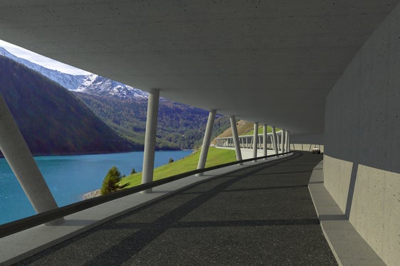 Eine 325 Meter lange neue Schutzgalerie in Vernagt soll die Erreichbarkeit des Tals verbessern. (Foto: LPA/Landesabteilung Tiefbau)