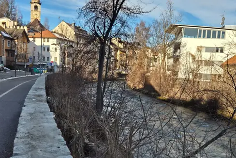 Mit der Uferpflege wird der Hochwasserschutz gesichert und ein vielfältiger Lebensraum für Pflanzen und Tiere geschaffen. In diesen Tagen hat der Bautrupp mit Vorarbeiter Hubert Brugger mit den Schlägerungs- und Uferpflegearbeiten entlang der Rienz im Stadtgebiet Bruneck begonnen. (Foto: LPA/Landesamt für Wildbach- und Lawinenverbauung Ost/Hubert Brugger)