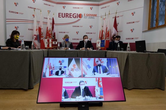 Oggi il GECT si è riunito a Casa Moggioli a Trento. (Foto: Ufficio stampa PAT/Matteo Rensi)