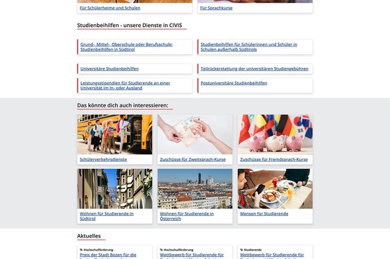 Die Webseite des Bereichs Bildungsförderung wurde neu gestaltet, seit gestern (10. Oktober) ist sie online. (Foto: LPA)