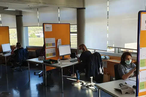 Fino a sei dipendenti hanno risposto alle domande dei cittadini durante la pandemia e durante la prima fase della guerra in Ucraina. Il servizio telefonico per i cittadini sarà interrotto il 31 dicembre (Foto: ASP/Ripartizione Protezione Civile)