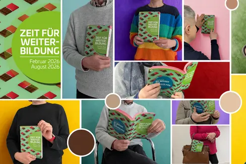 Die aktuelle Broschüre Zeit für Weiterbildung bietet einen umfangreichen Überblick über Weiterbildungsangebote im Zeitraum Februar bis August 2026. (Foto: LPA/Amt für Weiterbildung und Sprachen)