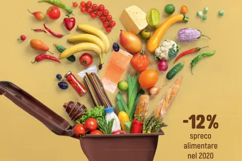 Il volantino della campagna di sensiblizzazione della Provincia contro lo spreco alimentare (Foto: ASP)