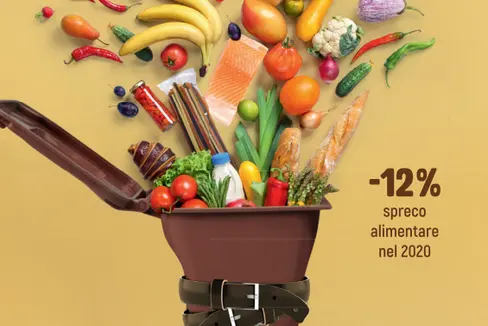 Il volantino della campagna di sensiblizzazione della Provincia contro lo spreco alimentare (Foto: ASP)