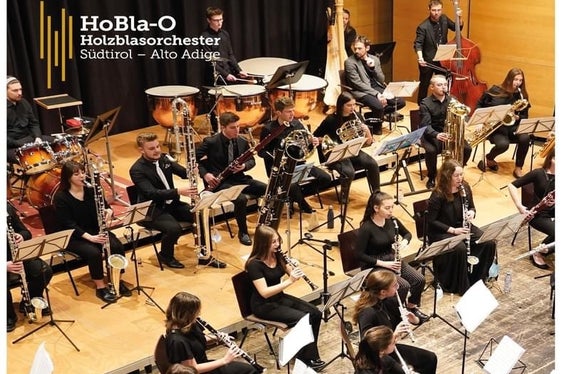 Concerto dell'Orchestra di fiati HoBla-O a Merano: il manifesto (Fonte: USP/Direzione provinciale Scuola musicale tedesca e ladina)