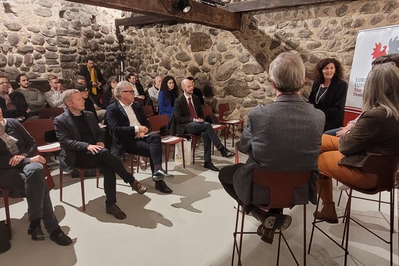 Un'altra immagine del Giovedì culturale dell'Euregio andato in scena ieri, 16 marzo, alla Casa della Pesa di Bolzano (Foto: Euregio/Armin Gluderer)
