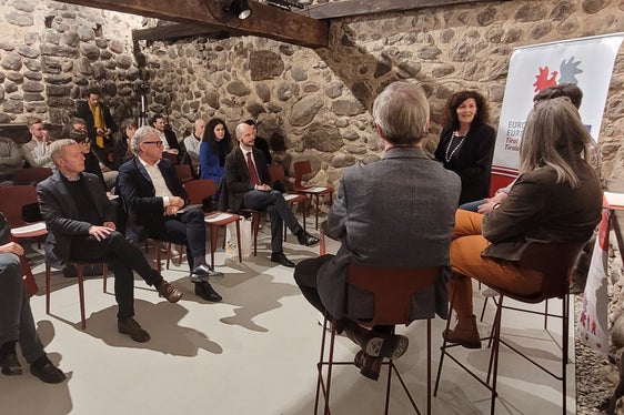 Un'altra immagine del Giovedì culturale dell'Euregio andato in scena ieri, 16 marzo, alla Casa della Pesa di Bolzano (Foto: Euregio/Armin Gluderer)