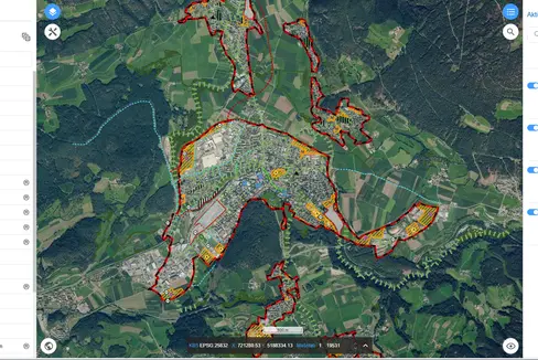 Das Gemeindeentwicklungsprogramm von Bruneck ist ab 7. April über das MapView-Portal einsehbar. (Foto: Landesamt für Landschafts- und Gemeindeplanung)