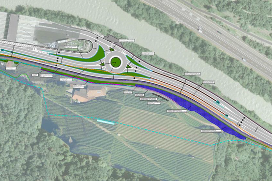 Avviata la modifica del piano urbanistico: una nuova rotatoria nei pressi dell’uscita autostradale di Bolzano Nord dovrebbe garantire una maggiore sicurezza stradale e ridurre i congestionamenti. (Foto: Ufficio Pianificazione territoriale e cartografia)