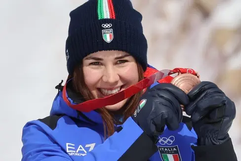 Nadia Delago festeggia il più grande risultato in carriera: è bronzo nella discesa libera a Pechino 2022 (Foto Fisi.org)