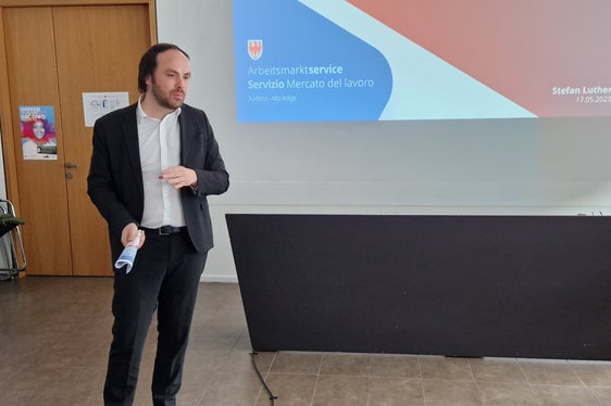 L'intervento dell'assessore provinciale al Lavoro, Philipp Achammer (Foto: ASP/mdg)