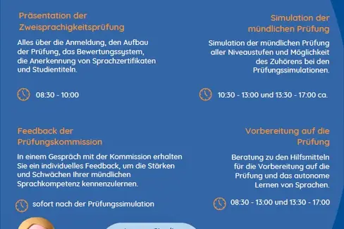 Am 18.Oktober können Interessierte mit Anmeldung an einer Simulation einer Zwei- oder Dreisprachigkeitsprüfung teilnehmen, es gibt auch sonst Informationen rund um die Zwei- und Dreisprachigkeitsprüfungen. (Foto: LPA/Dienststelle für Zwei- und Dreisprachigkeitsprüfung)