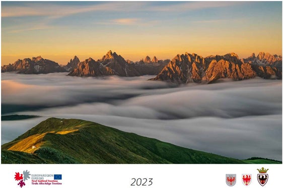 La copertina del calendario 2023 dell'Euregio (Foto: ASP/Euregio)