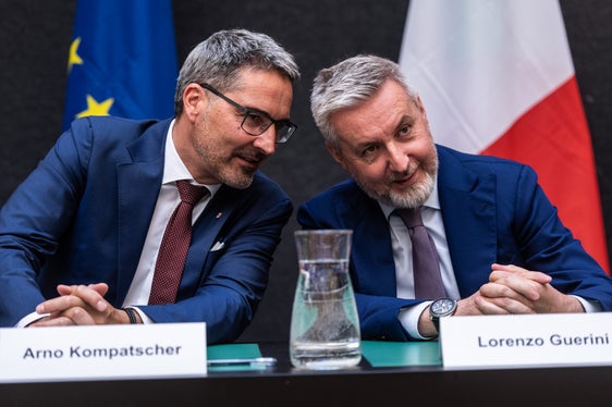 Il presidente Kompatscher e il ministro Guerini (Foto ASP/Ivo Corrà)