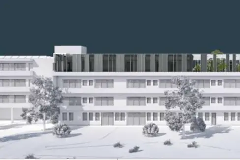 Il rendering del nuovo edificio IPAI a Bolzano. (Immagine: USP/Dipartimento Opere pubbliche, valorizzazione del patrimonio, libro fondiario e catasto).