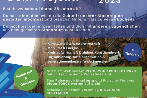 Junge Menschen zwischen 16 und 25 Jahren, sind eingeladen, beim Wettbewerb Pitch your project einzeln oder als Gruppe Projektideen für eine nachhaltige Entwicklung des Alpenraums einzureichen. (Foto: Eusalp)
