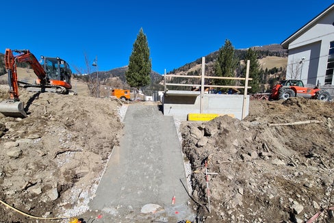 La stazione idrometrica a Prato alla Drava è in fase di ricostruzione (Foto: dell’Ufficio Idrologia e dighe/Stefan Ghetta)
