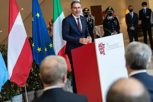 Il Presidente altoatesino Arno Kompatscher: Lo spirito di dialogo che abbiamo costruito ci ha permesso di diventare una piccola Europa in Europa. (Foto: ASP/Ivo Corrà)