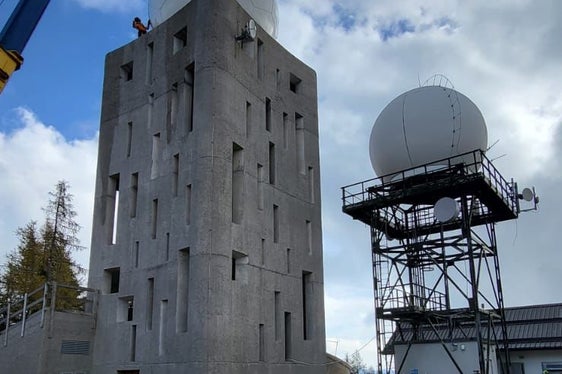 Il nuovo radar per le precipitazioni è gestito congiuntamente da Alto Adige e Trentino. (Foto: ASP/Servizio Prevenzione Rischi e CUE Trento)