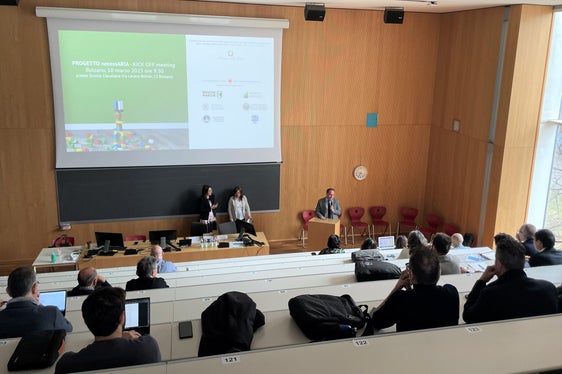 Auftaktveranstaltung für das Projekt necessARIA in der Claudiana in Bozen: Knapp 1,9 Millionen Euro stehen zur Verfügung, sieben Akteure sind daran beteiligt. (Foto: LPA/Landesagentur für Umwelt und Klimaschutz)