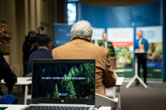 Vorstellung zum Auftakt der Kampagne Waldatem - respiro del bosco - fla dl bosch (Foto: LPA/Fabio Brucculeri)