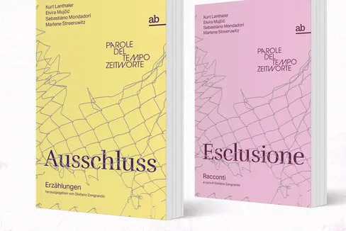 Am 9. April wird in der Landesbibliothek Teßmann der neue Band der zweisprachigen Publikationsreihe Zeitworte - Parole del tempo vorgestellt. (Grafik: Teßmann)