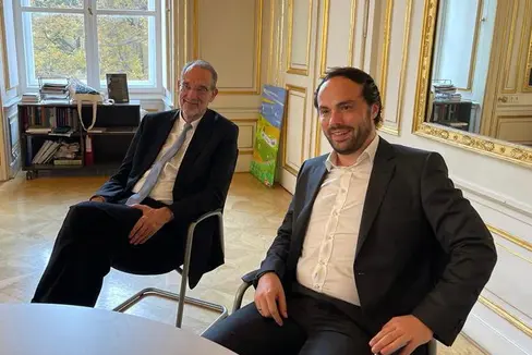 L'assessore Philipp Achammer con il ministro austriaco dell'istruzione, Heinz Faßmann (Foto: ASP)